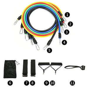 RESISTANCE BANDS - 11 PCS SET