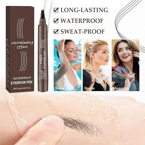 Original 4 Point Waterproof Eyebrow Pen (Black Colour)