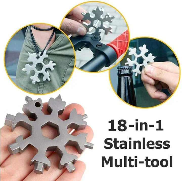 18-IN-1 SNOWFLAKE MULTITOOL & MULTIFUNCTION GADGET