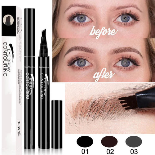 Original 4 Point Waterproof Eyebrow Pen (Black Colour)