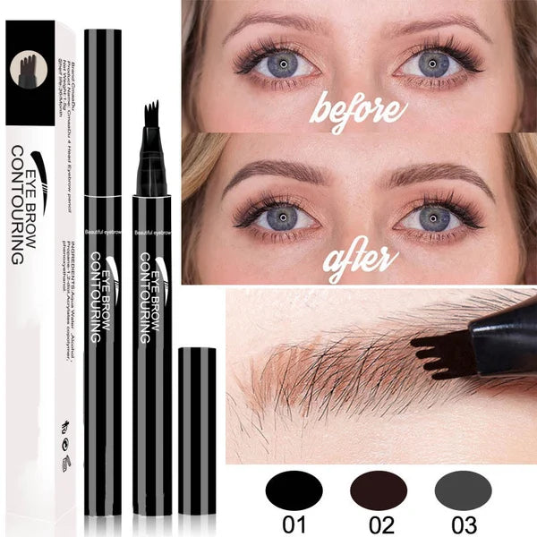 Original 4 Point Waterproof Eyebrow Pen (Black Colour)