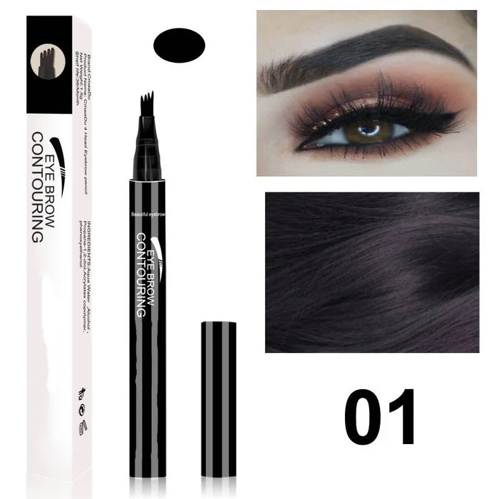 Original 4 Point Waterproof Eyebrow Pen (Black Colour)