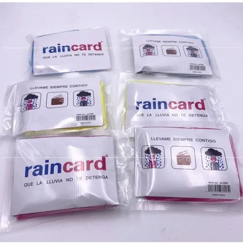 FULLY Reusable Wallet Rain Card Rain Coat for Adults (Set of 5)