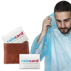 FULLY Reusable Wallet Rain Card Rain Coat for Adults (Set of 5)